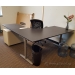 IKEA Galant Espresso Modular Open Style L Suite Desk w Grey Legs